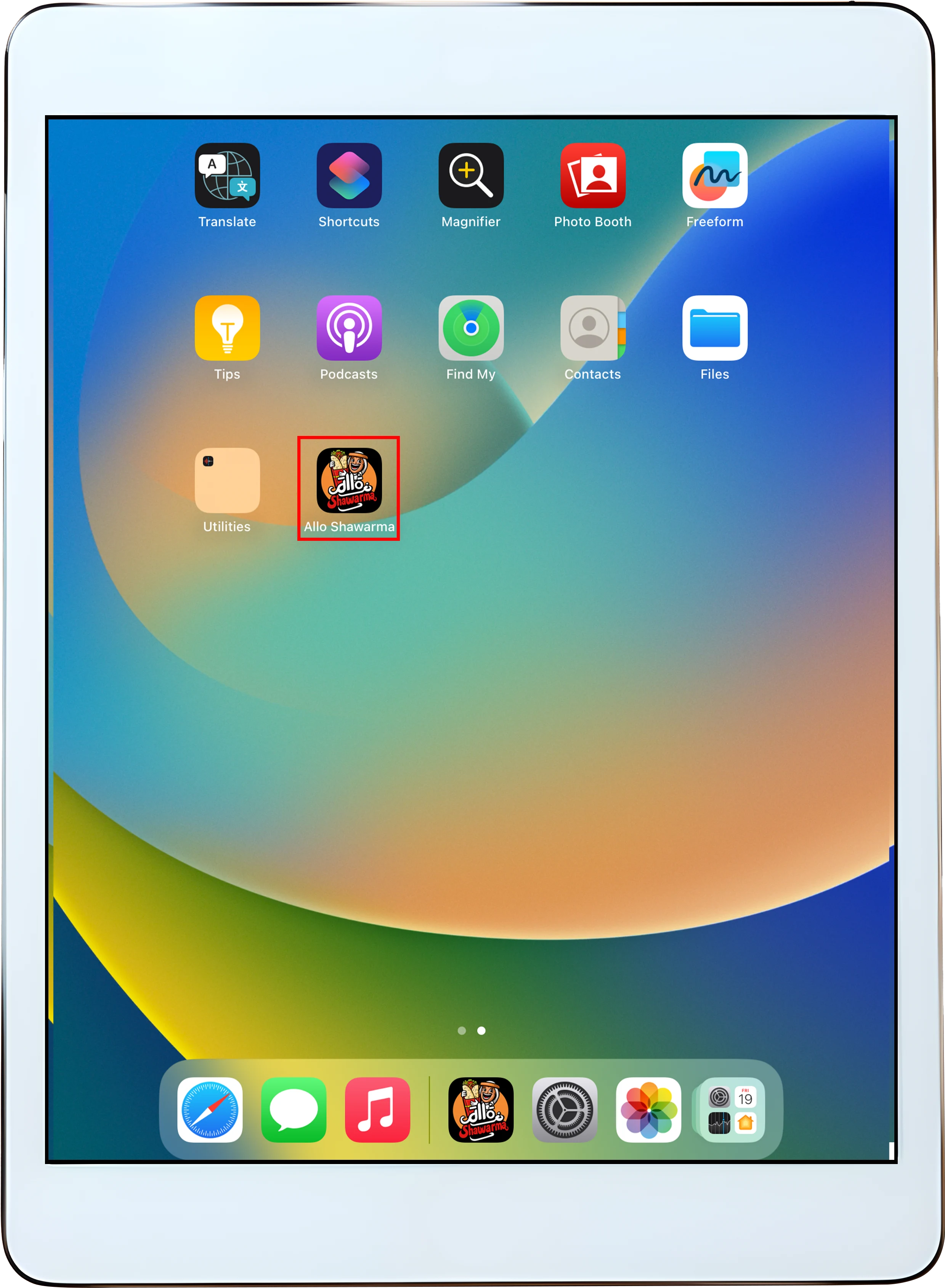 Offline menu setup step 4: Open the app from your home screen